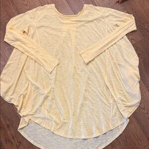 We The Free Pale Yellow Long Sleeve Tunic Top